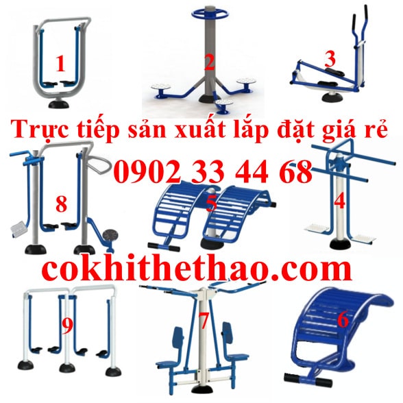 TỔ HỢP CÁC DỤNG CỤ THỂ THAO : TRONG NHÀ - NGOÀI TRỜI ( Kích thước ,màu sơn  thay đổi )